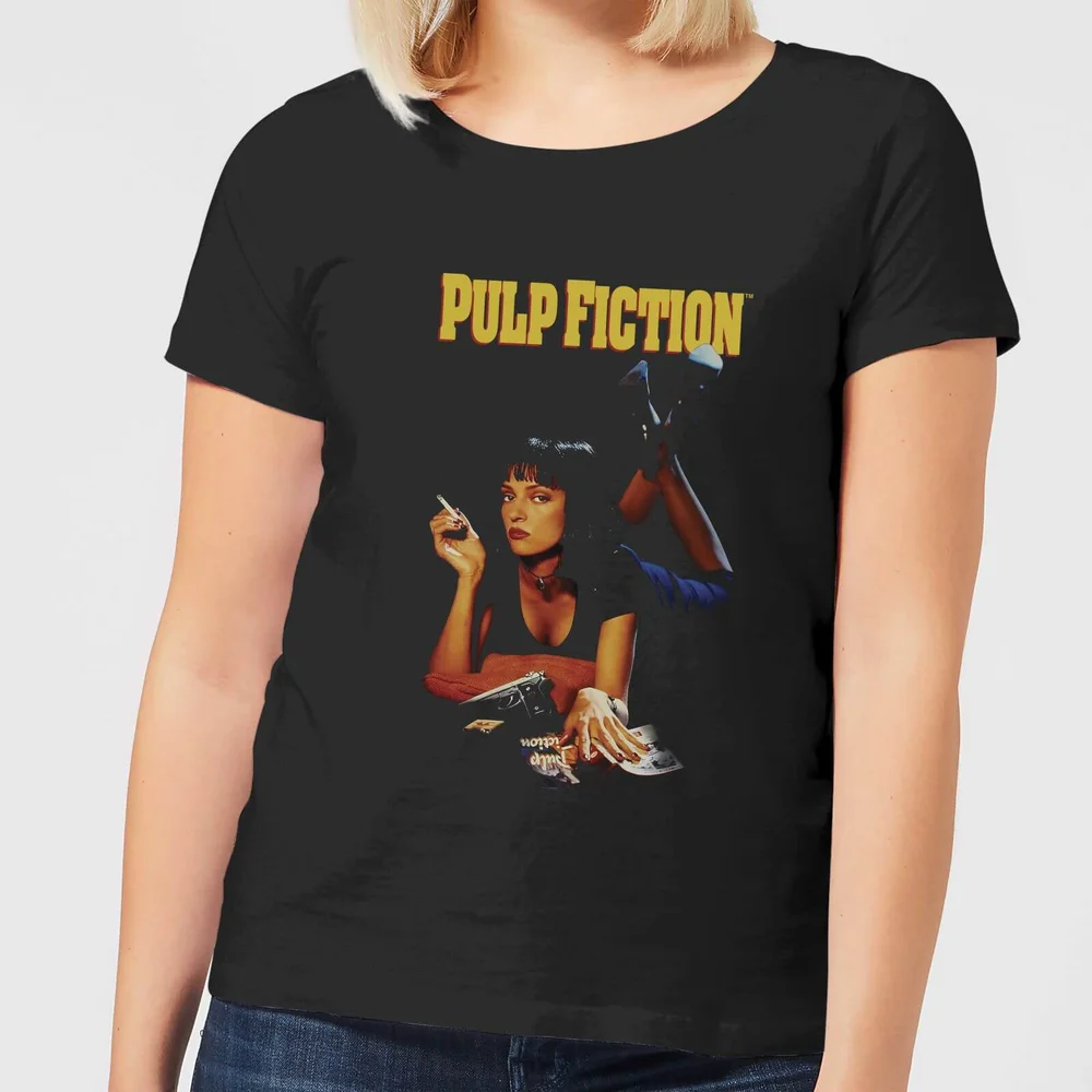 Pulp Fiction Poster Dames T-shirt - Zwart - S Afbeelding 1