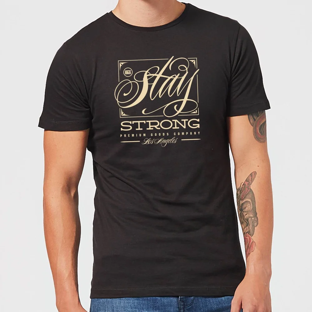 Stay Strong Deming Men's T-Shirt - Black - 3XL Afbeelding 1