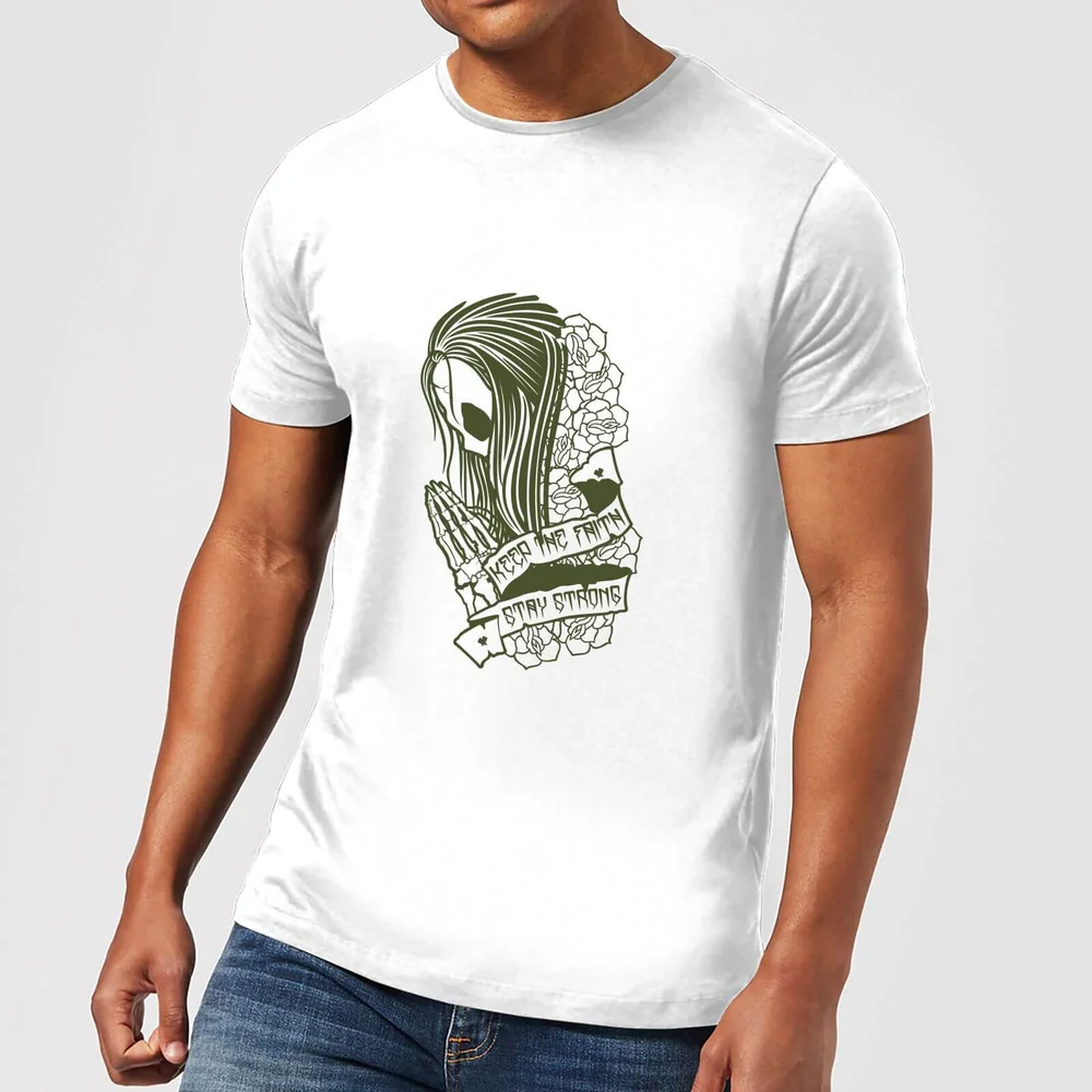 Stay Strong Keep The Faith Men's T-Shirt - White - 5XL Afbeelding 1