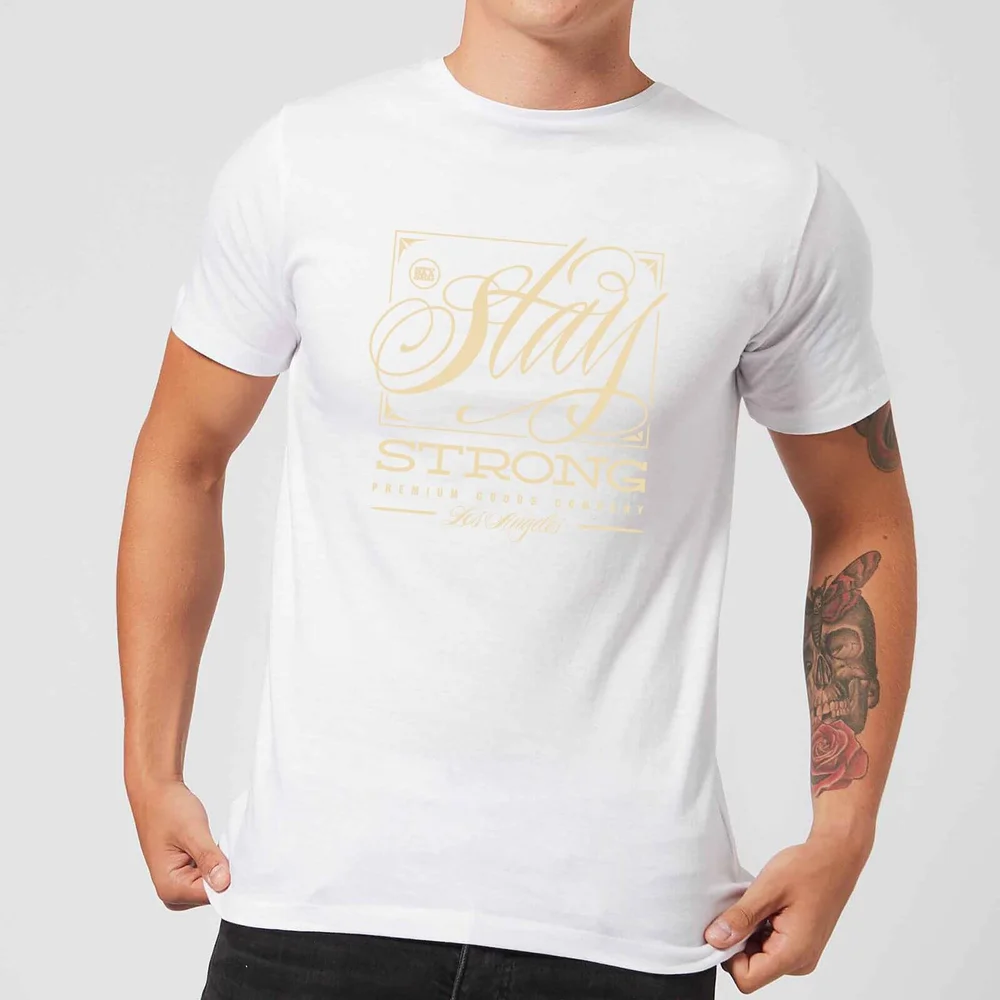Stay Strong Deming Men's T-Shirt - White - 5XL Afbeelding 1