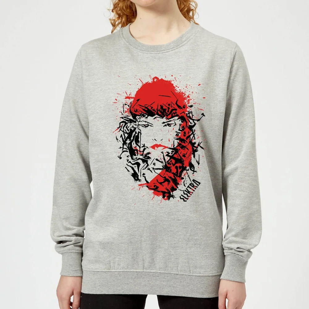 Marvel Knights Elektra Face Of Death Dames Trui - Grijs - 3XL Afbeelding 1