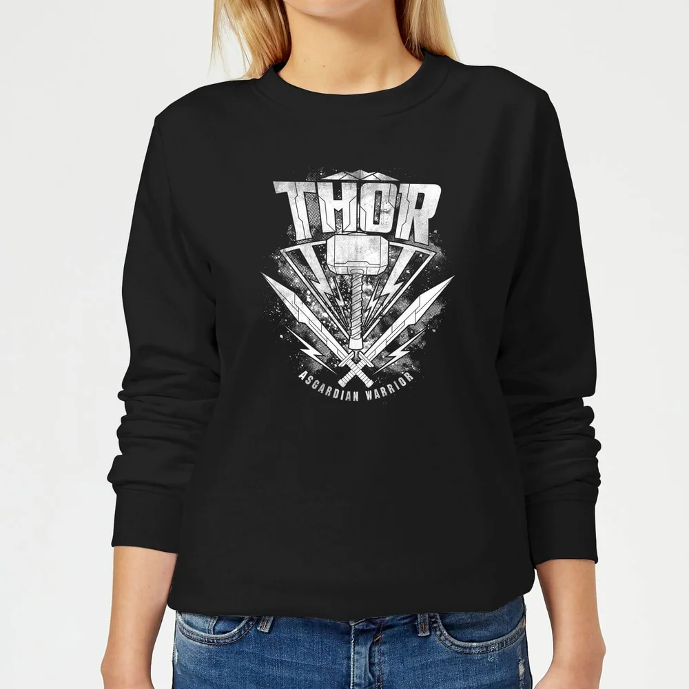 Marvel Thor Ragnarok Hammer Dames Trui - Zwart - S Afbeelding 1