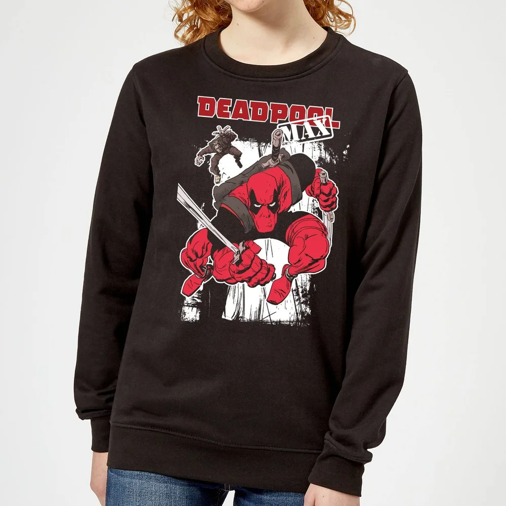 Marvel Deadpool Max Dames Trui - Zwart - S Afbeelding 1