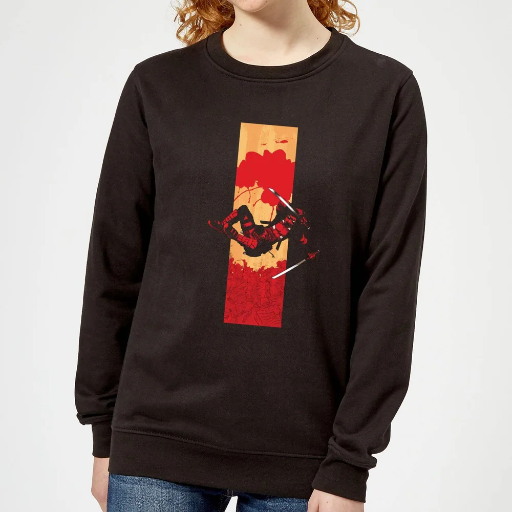 Marvel Deadpool Blood Strip Dames Trui - Zwart - S Afbeelding 1
