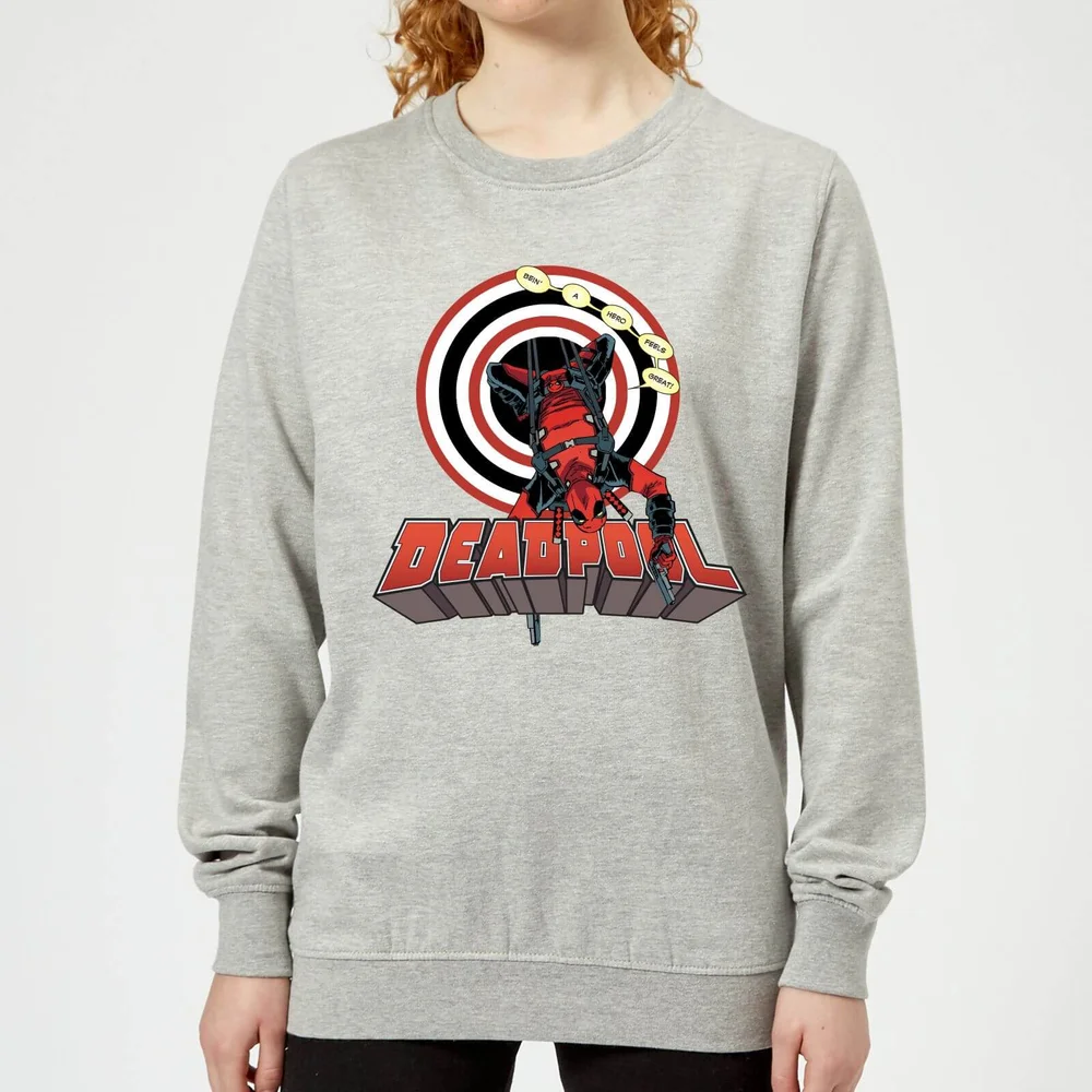 Marvel Deadpool Upside Down Dames Trui - Grijs - 3XL - Grijs Afbeelding 1