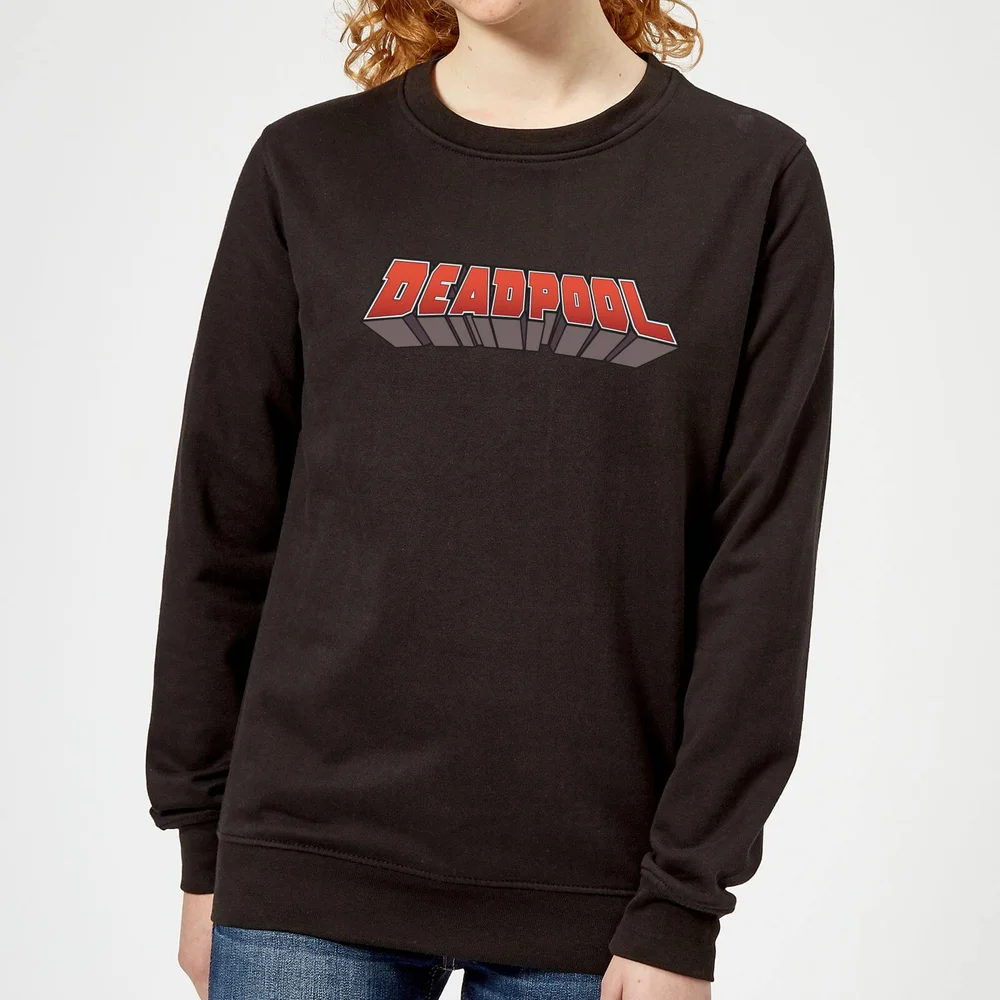 Marvel Deadpool Logo Dames Trui - Zwart - S Afbeelding 1