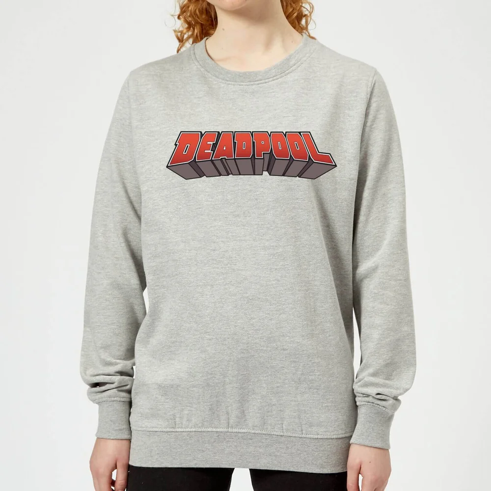 Marvel Deadpool Logo Dames Trui - Grijs - 3XL - Grijs Afbeelding 1