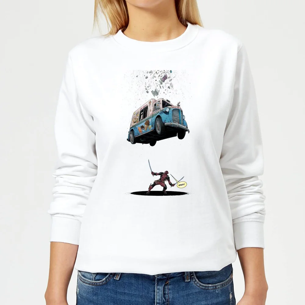Marvel Deadpool Ice Cream Dames Trui - Wit - S - Wit Afbeelding 1