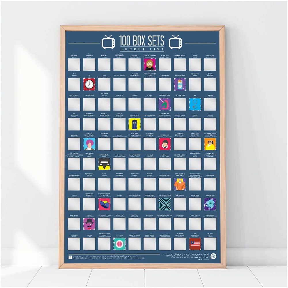 Bucketlistposter met 100 series Afbeelding 1