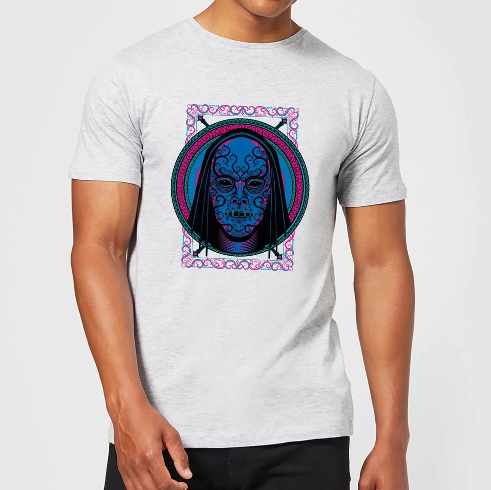 Harry Potter Neon Death Eater Mask T-shirt - Grijs - S - Grijs Afbeelding 1