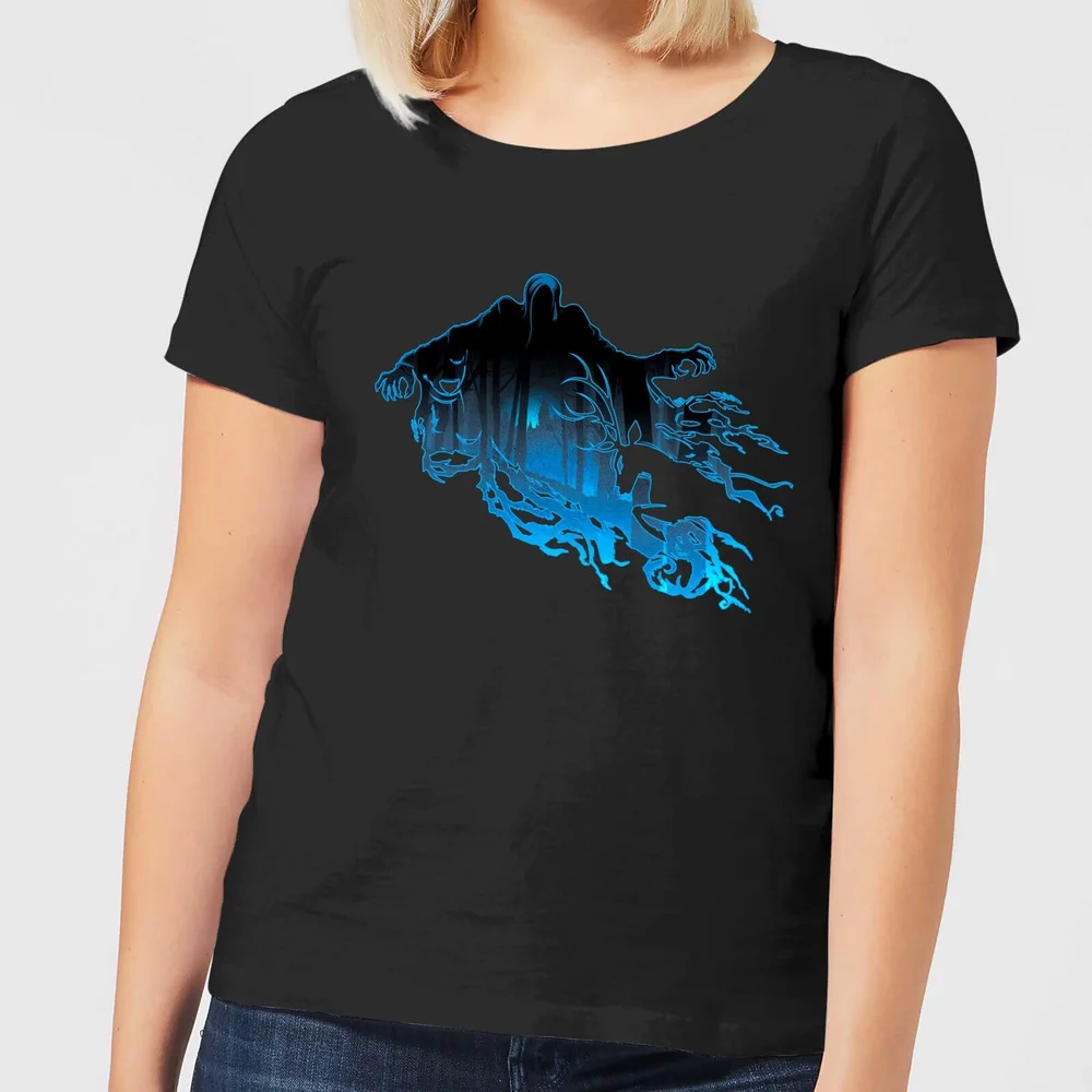 Harry Potter Dementor Silhouette Dames T-shirt - Zwart - S - Zwart Afbeelding 1