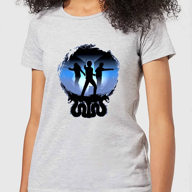 Harry Potter Silhouette Attack Dames T-shirt - Grijs