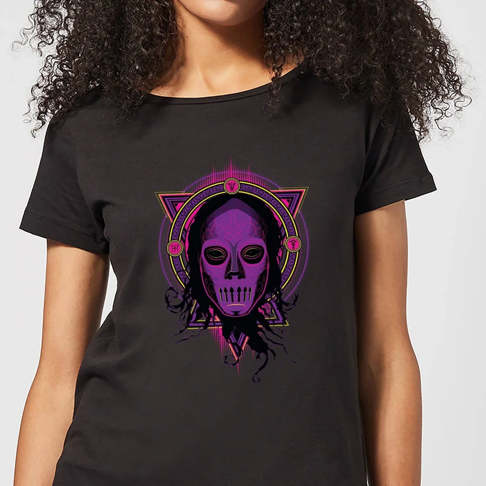 Harry Potter Neon Death Eater Dames T-shirt - Zwart - S - Zwart Afbeelding 1