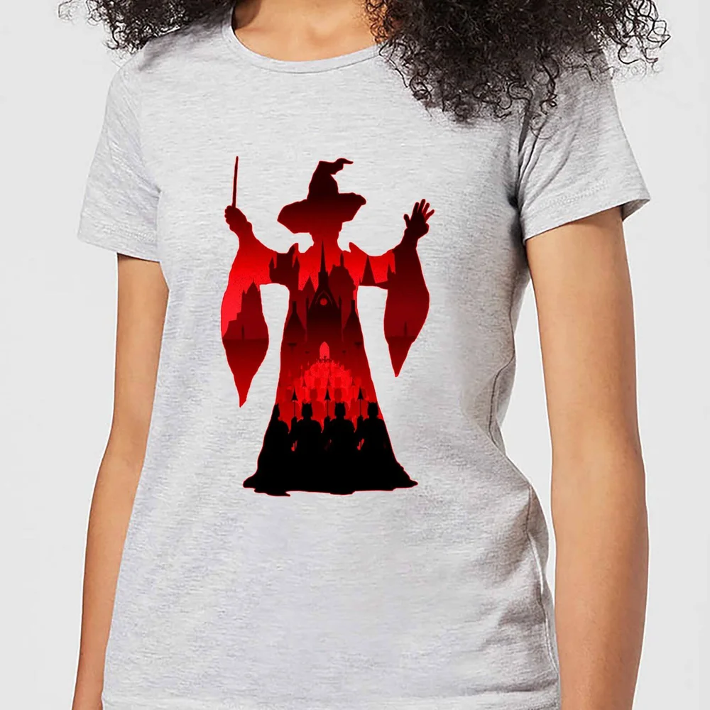 Harry Potter Minerva McGonagall Silhouette Dames T-shirt - Grijs - S - Grijs Afbeelding 1
