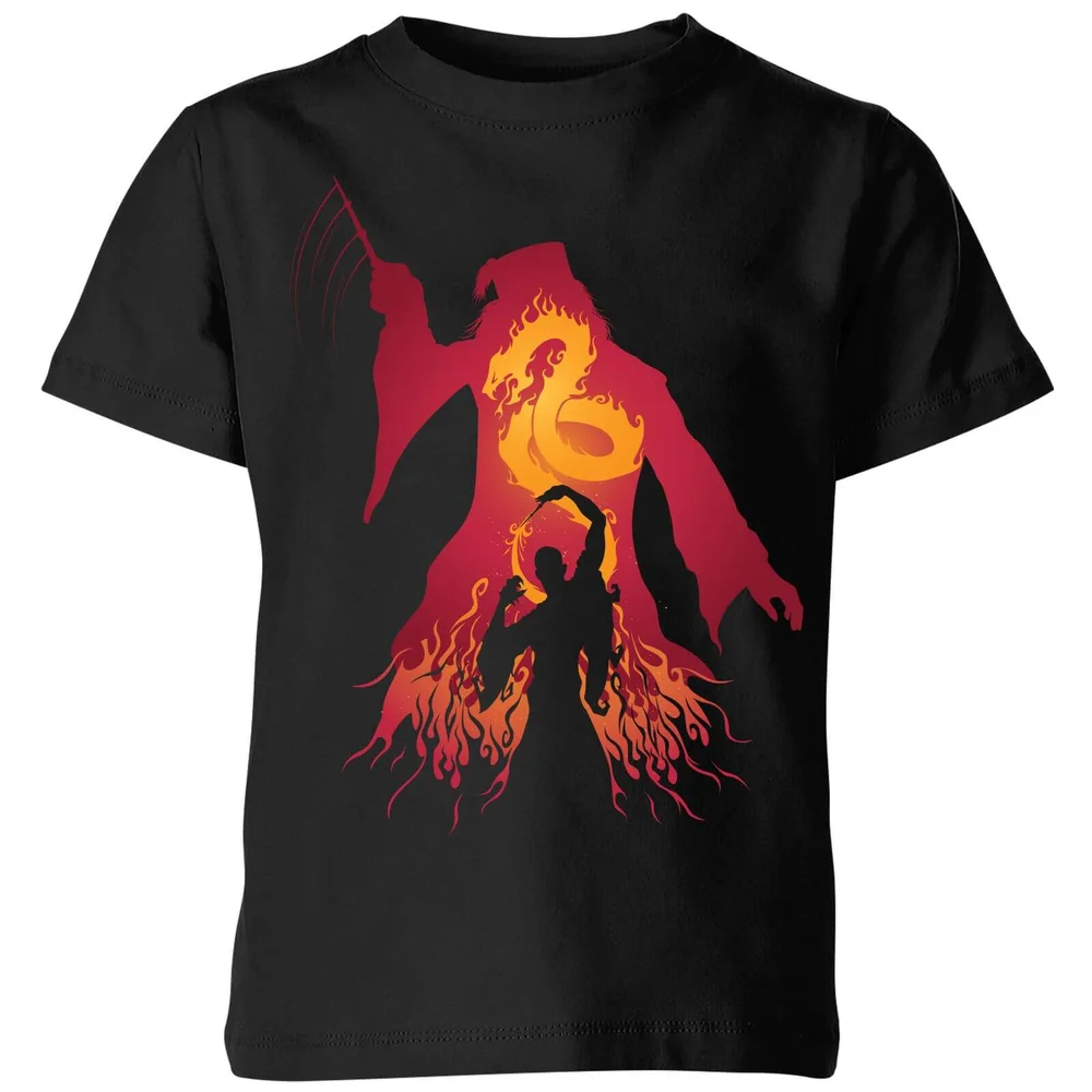 Harry Potter Dumbledore Silhouette Kinder T-shirt - Zwart - 98/104 (3-4 jaar) - Zwart Afbeelding 1