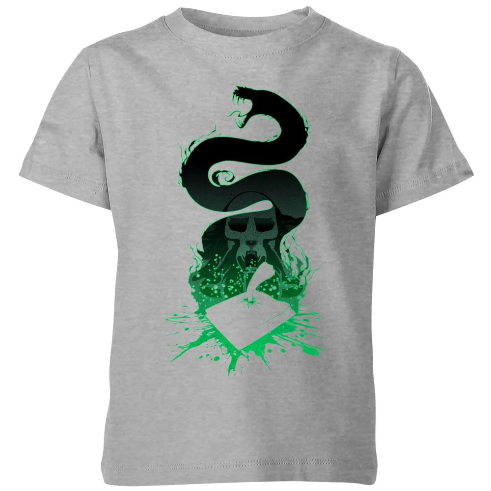 Harry Potter Basilisk Silhouette Kinder T-shirt - Grijs - 98/104 (3-4 jaar) Afbeelding 1