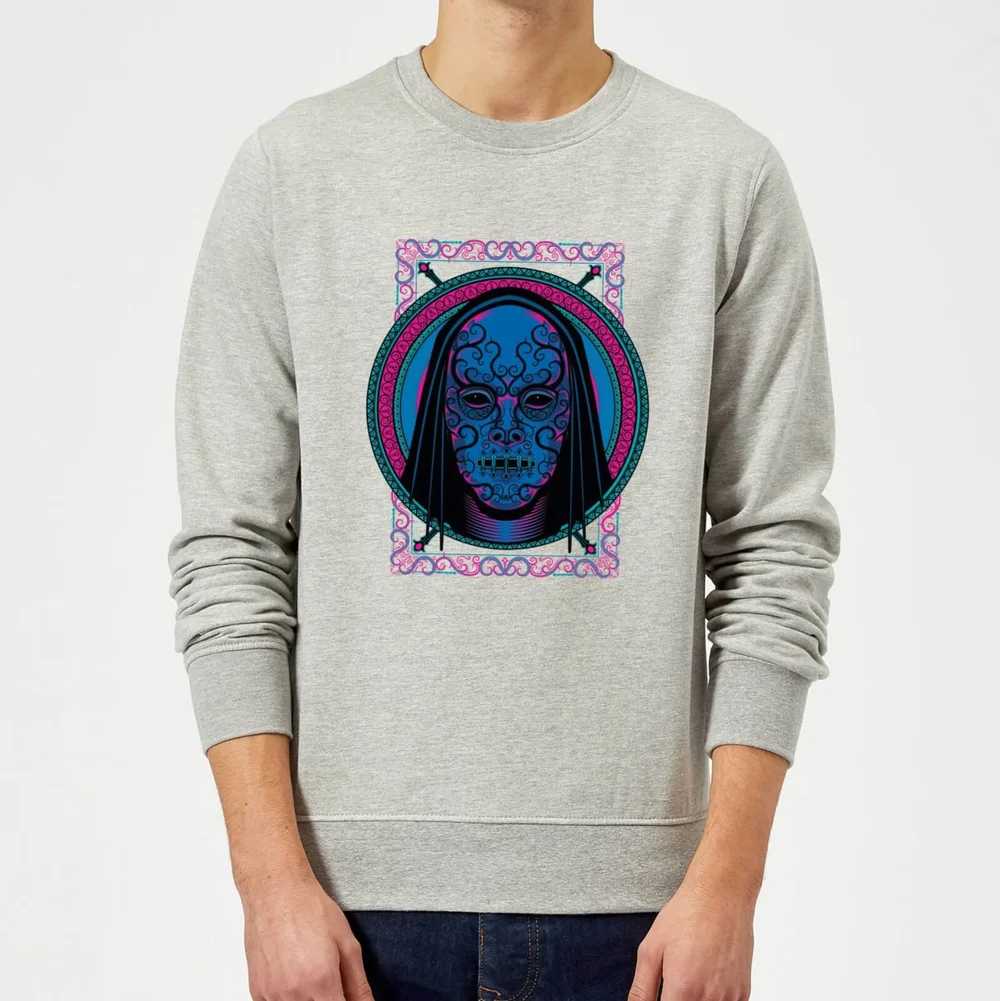 Harry Potter Neon Death Eater Mask Trui - Grijs - S - Grijs Afbeelding 1