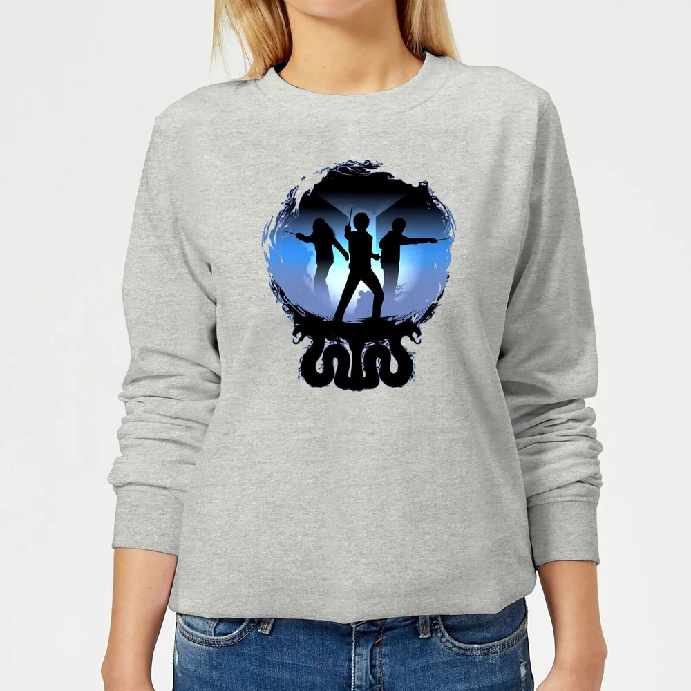 Harry Potter Silhouette Attack Dames Trui - Grijs - 3XL Afbeelding 1
