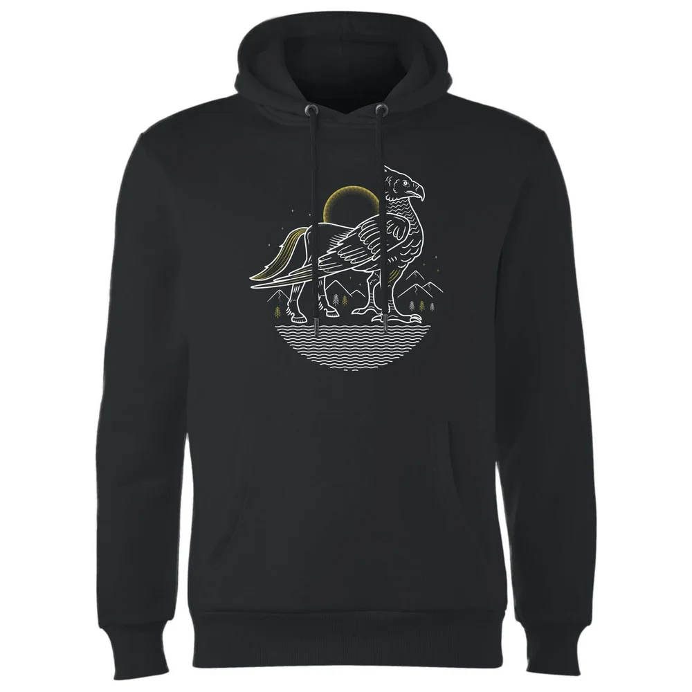 Harry Potter Buckbeak Line Art Hoodie - Zwart - S - Zwart Afbeelding 1