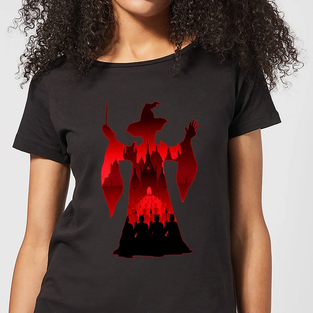 Harry Potter Minerva McGonagall Silhouet dames t-shirt - Zwart - S - Zwart Afbeelding 1