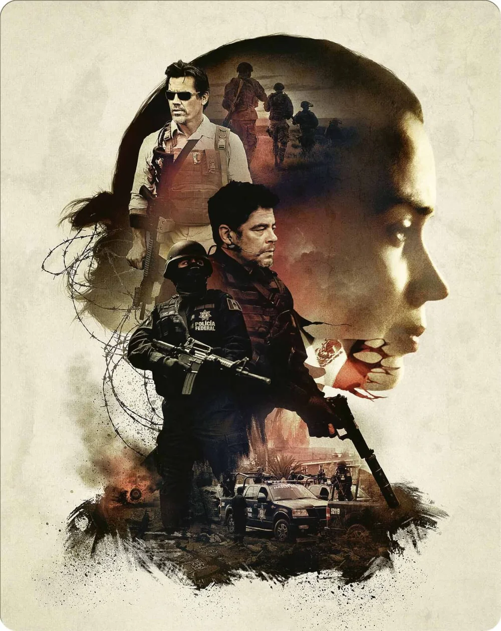 Sicario 4K Ultra HD (inclusief Blu-Ray versie) - Zavvi exclusief Steelbook Afbeelding 1