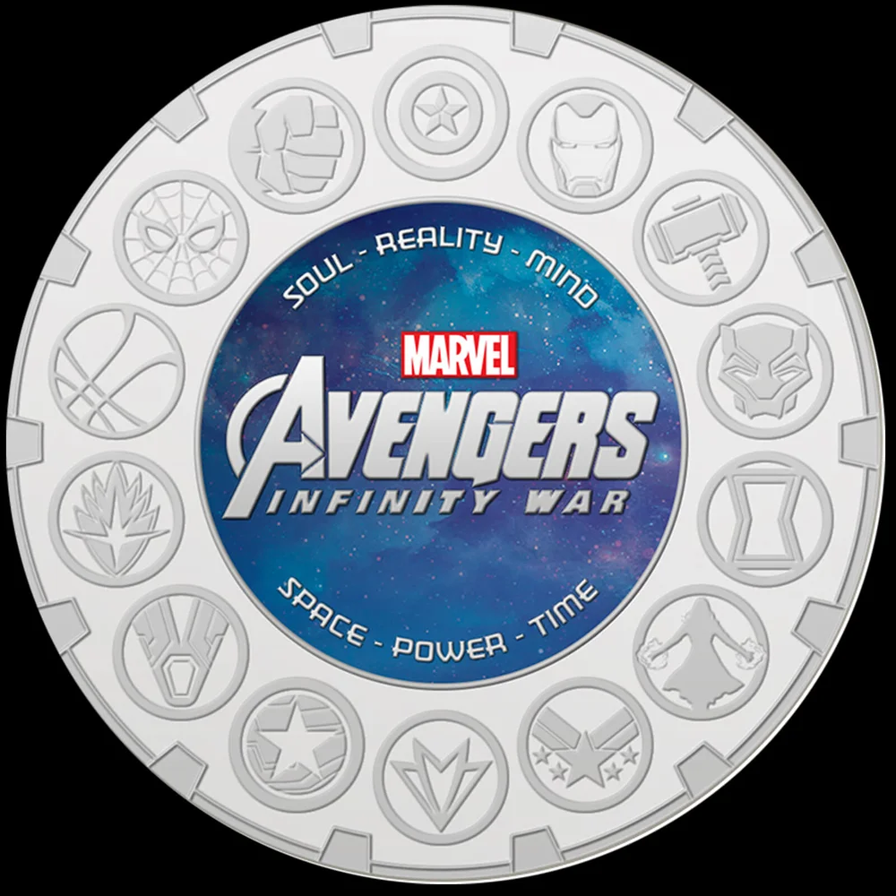 Marvel Avengers: Infinity War Luxe Edition 65mm Silver Commemorative Coin Afbeelding 1