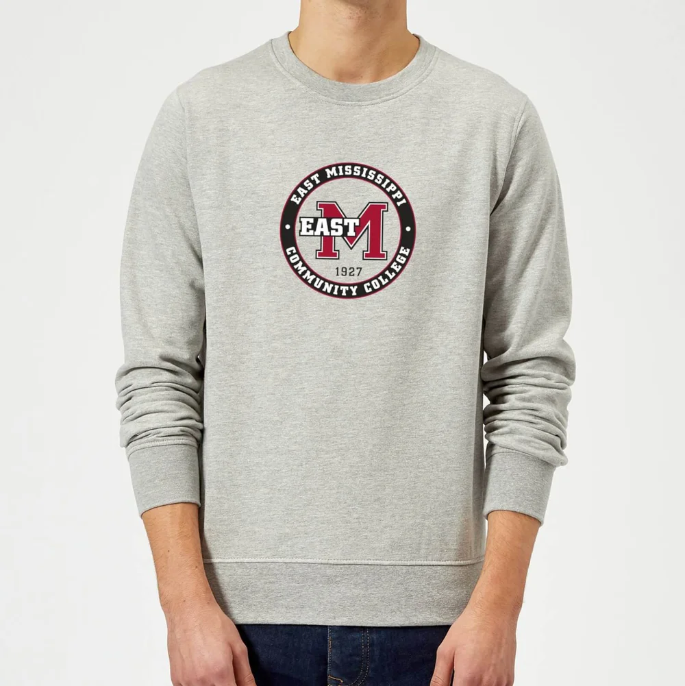 East Mississippi Community College Seal Sweatshirt - Grey - S - Grijs Afbeelding 1
