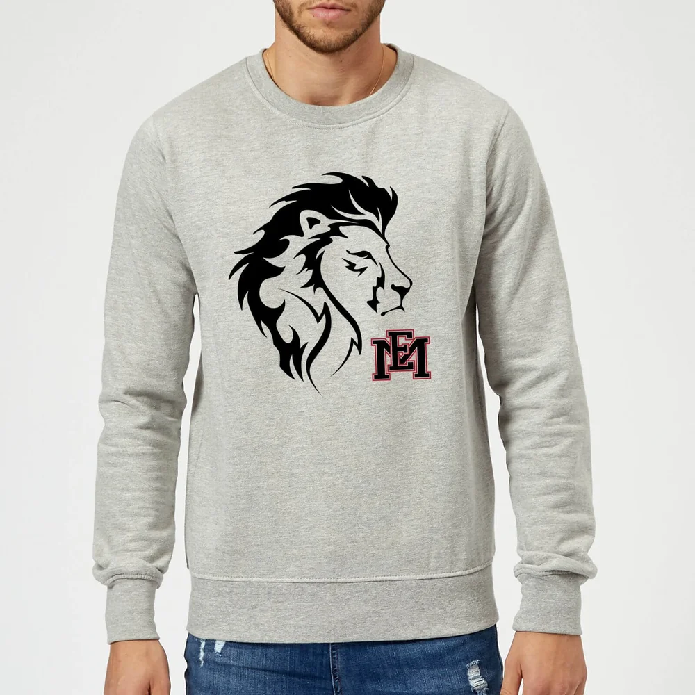 East Mississippi Community College Lion Head and Logo Sweatshirt - Grey - S - Grijs Afbeelding 1