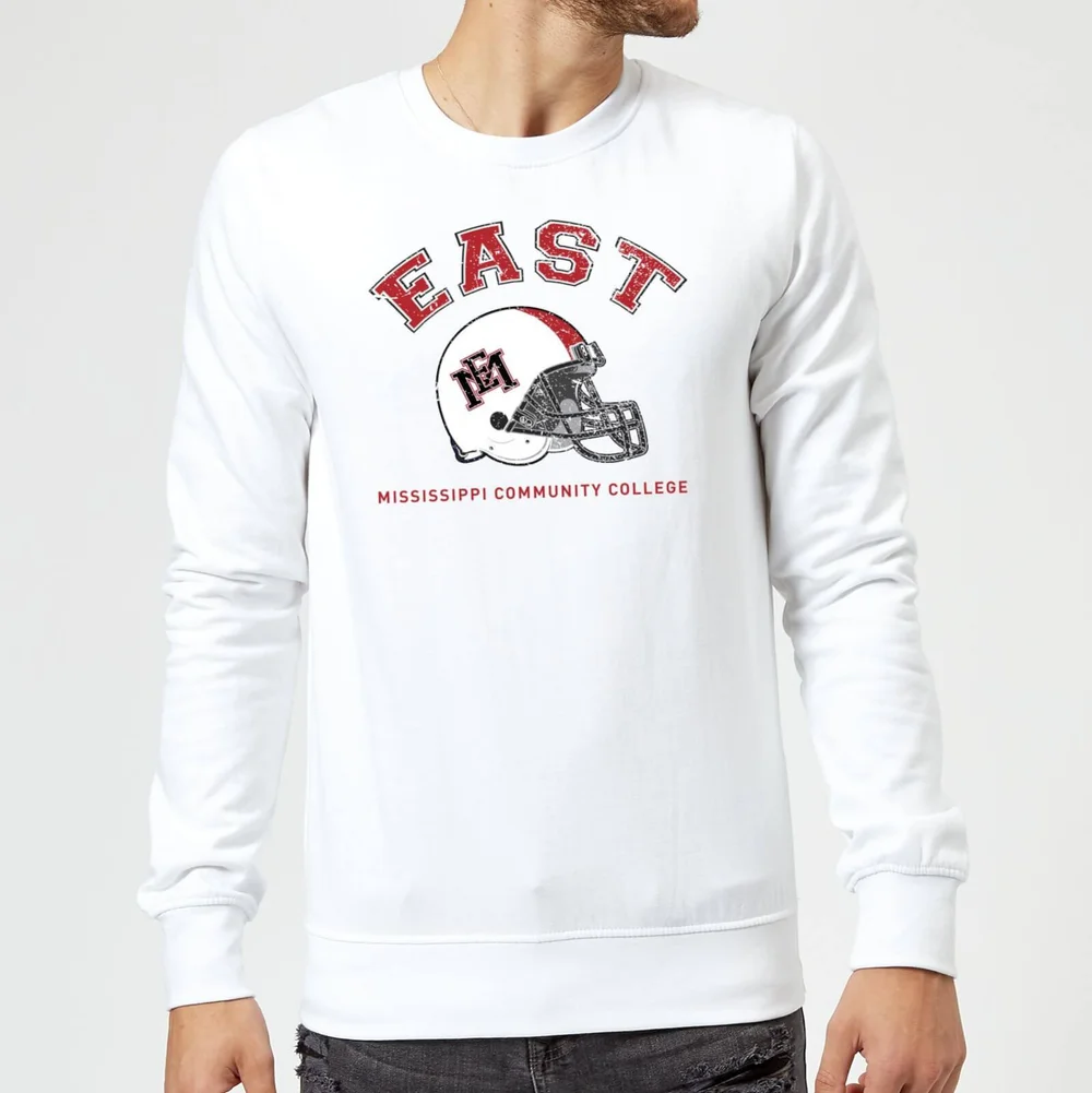 East Mississippi Community College Helmet Sweatshirt - White - S Afbeelding 1