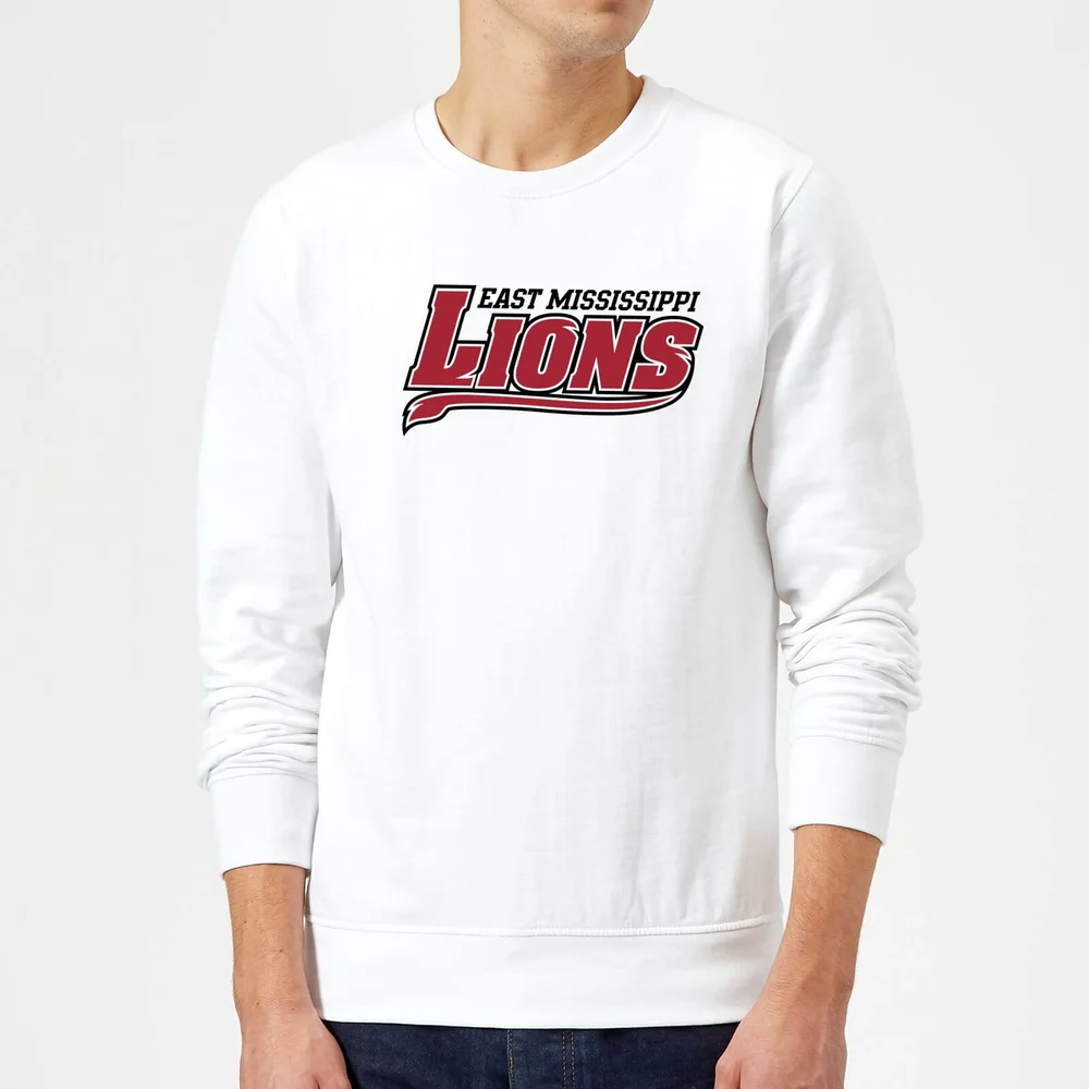 East Mississippi Community College Lions Script Logo Sweatshirt - White - S Afbeelding 1