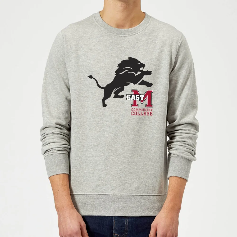 East Mississippi Community College Lion and Logo Sweatshirt - Grey - S - Grijs Afbeelding 1