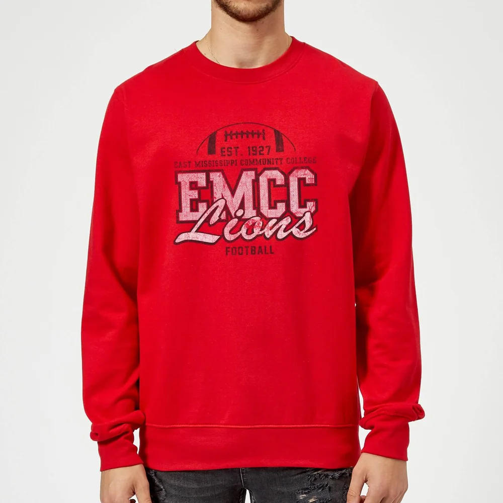 East Mississippi Community College Lions Distressed Sweatshirt - Red - S Afbeelding 1