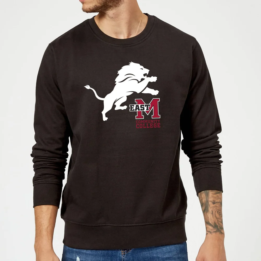 East Mississippi Community College Lion and Logo Sweatshirt - Black - S Afbeelding 1
