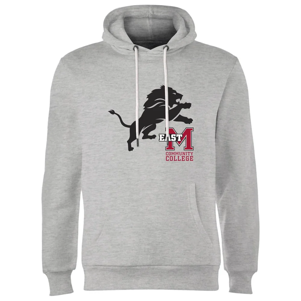 East Mississippi Community College Lion and Logo Hoodie - Grey - S - Grijs Afbeelding 1