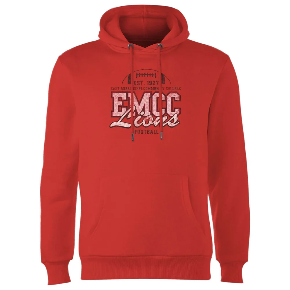 East Mississippi Community College Lions Distressed Hoodie - Red - S - Rood Afbeelding 1