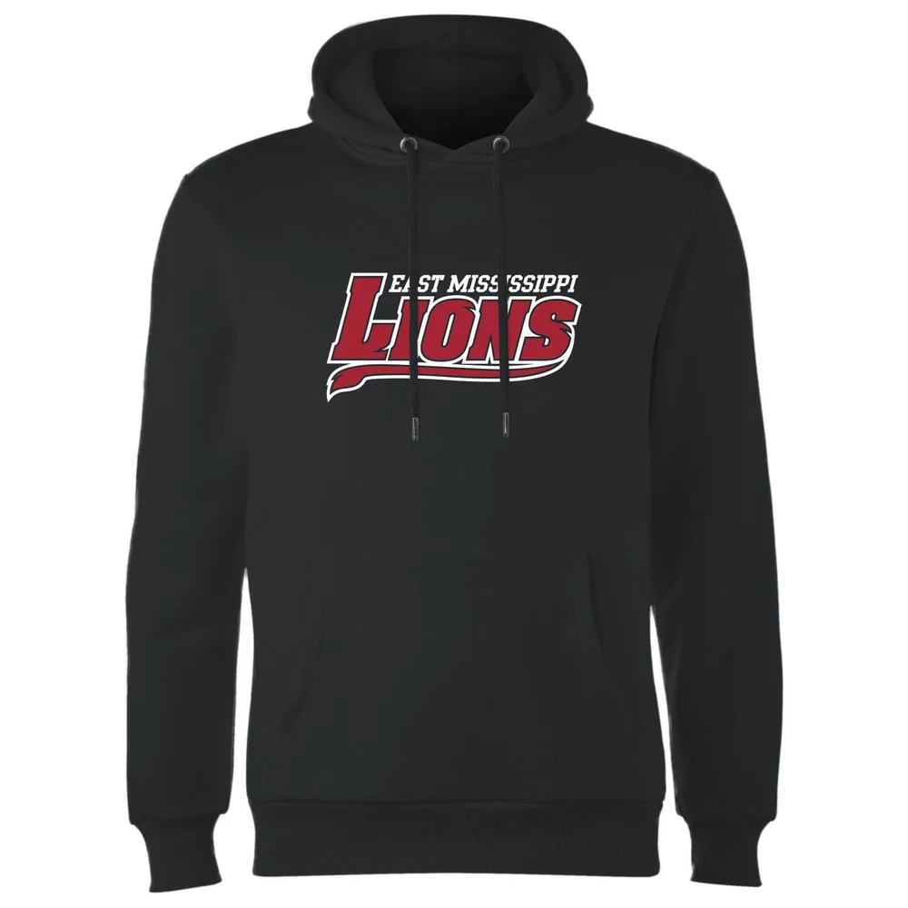 East Mississippi Community College Lions Script Logo Hoodie - Black - S Afbeelding 1