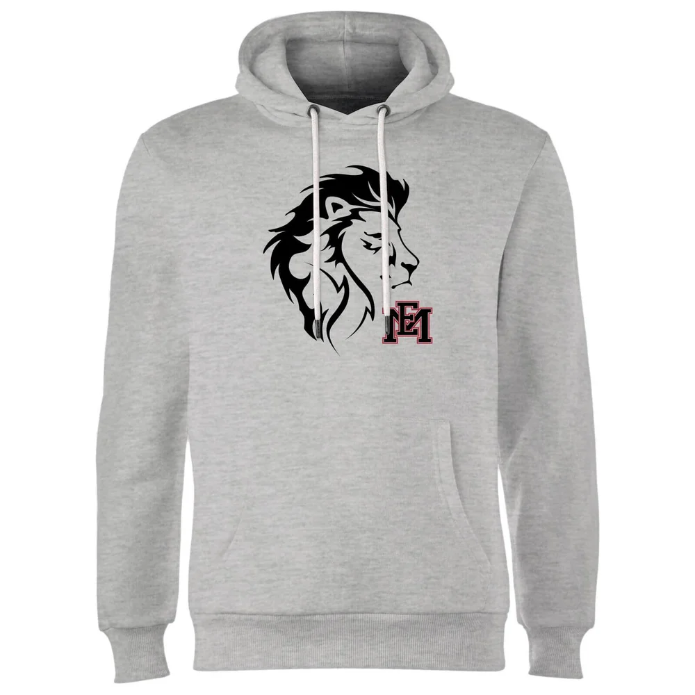 East Mississippi Community College Lion Head and Logo Hoodie - Grey - S - Grijs Afbeelding 1