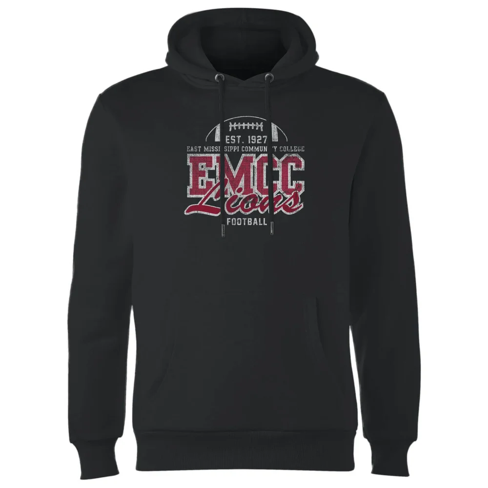 East Mississippi Community College Lions Distressed Hoodie - Black - S Afbeelding 1