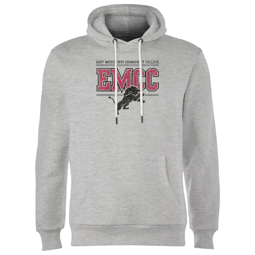 East Mississippi Community College Lions Distressed Hoodie - Grey - S - Grijs Afbeelding 1