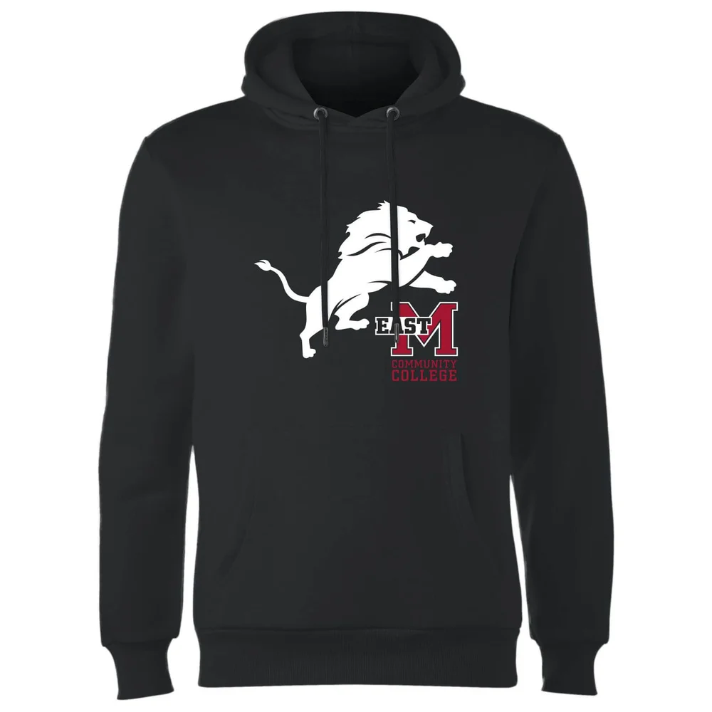 East Mississippi Community College Lion and Logo Hoodie - Black - S Afbeelding 1