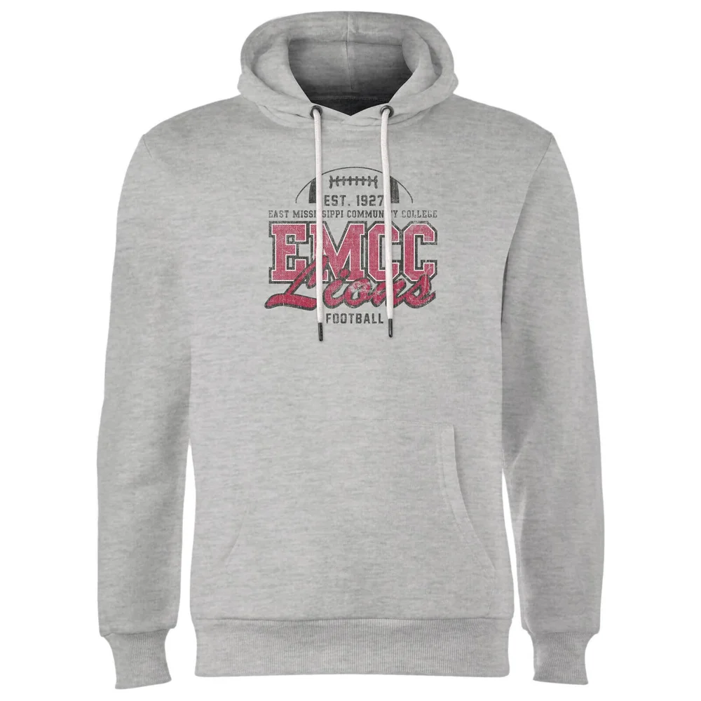East Mississippi Community College Lions Distressed Hoodie - Grey - S - Grijs Afbeelding 1