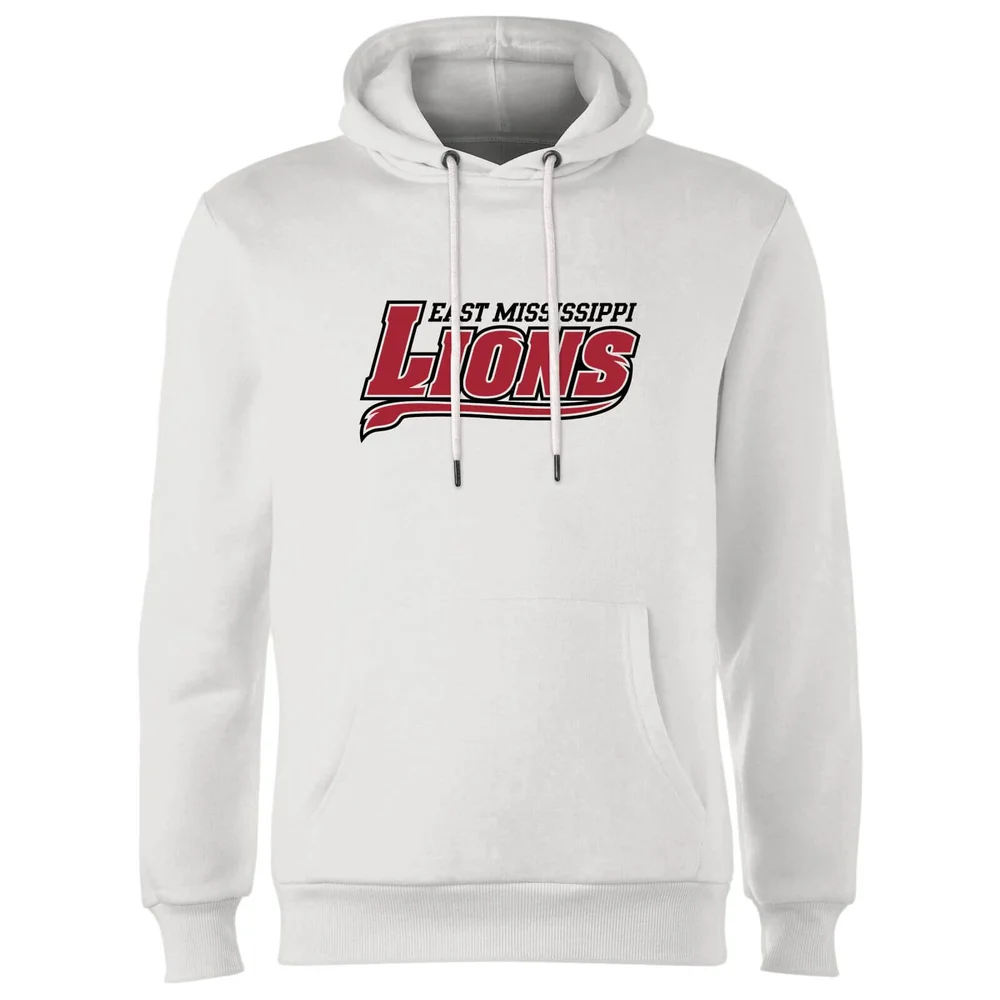East Mississippi Community College Lions Script Logo Hoodie - White - S - Wit Afbeelding 1