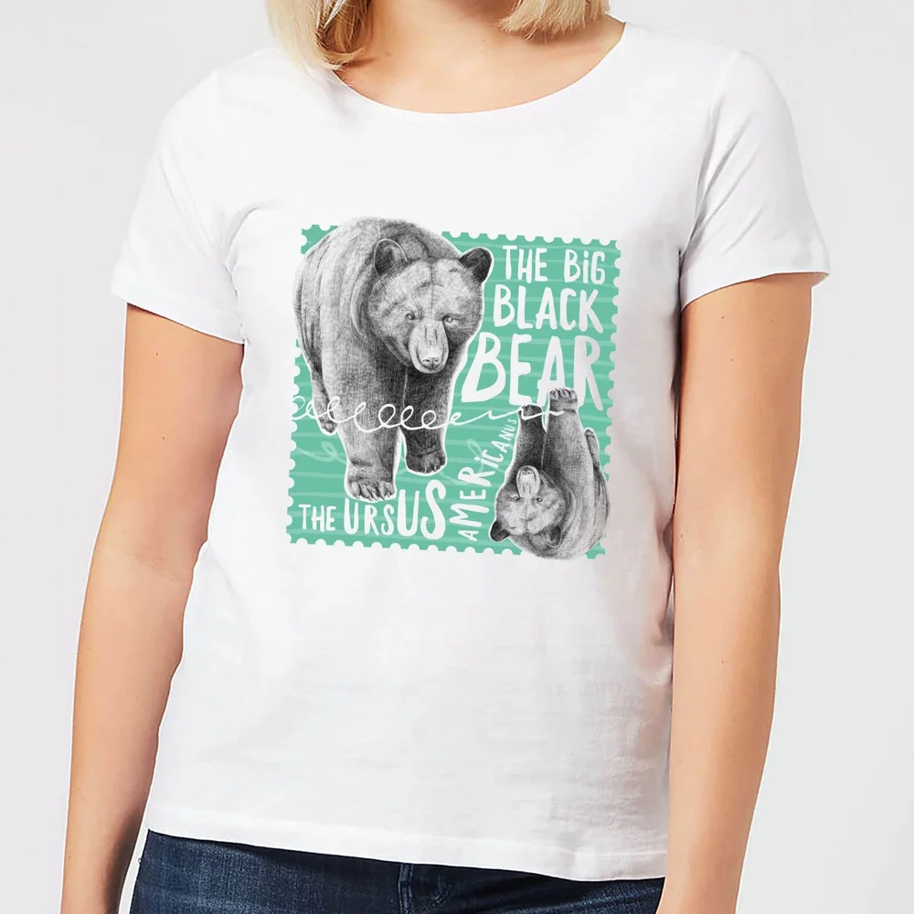 Natural History Museum The Big Black Bear Women's T-Shirt - White - S - Wit Afbeelding 1