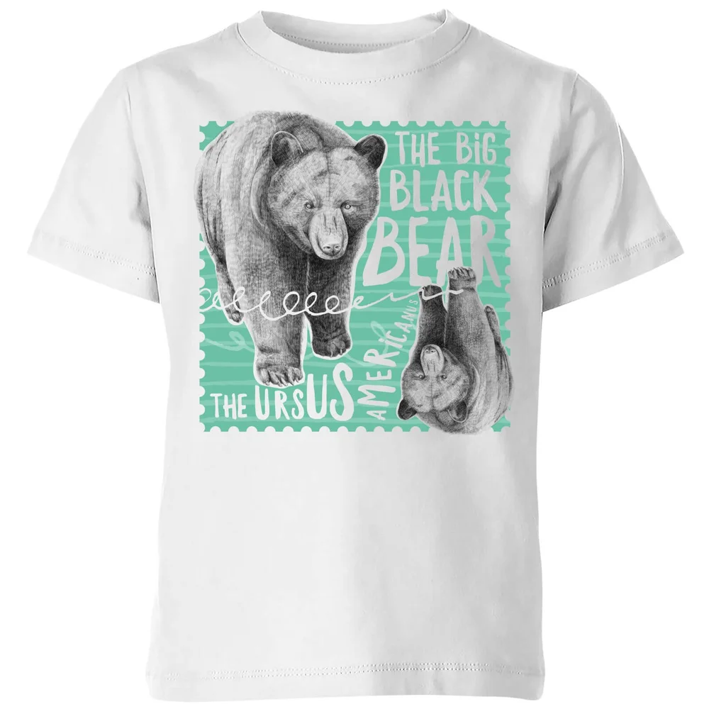 Natural History Museum The Big Black Bear Kids' T-Shirt - White - 98/104 (3-4 jaar) - Wit Afbeelding 1
