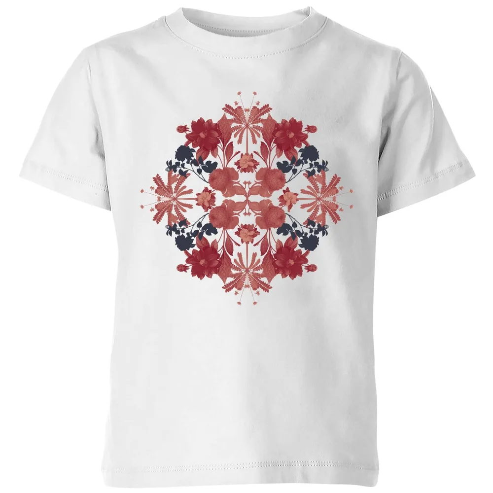 Natural History Museum Flowers And Leaves Kids' T-Shirt - White - 98/104 (3-4 jaar) - Wit Afbeelding 1