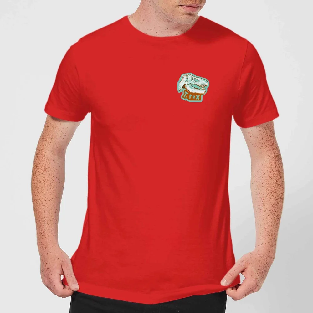 Natural History Museum T-Rex Badge Men's T-Shirt - Red - S - Rood Afbeelding 1