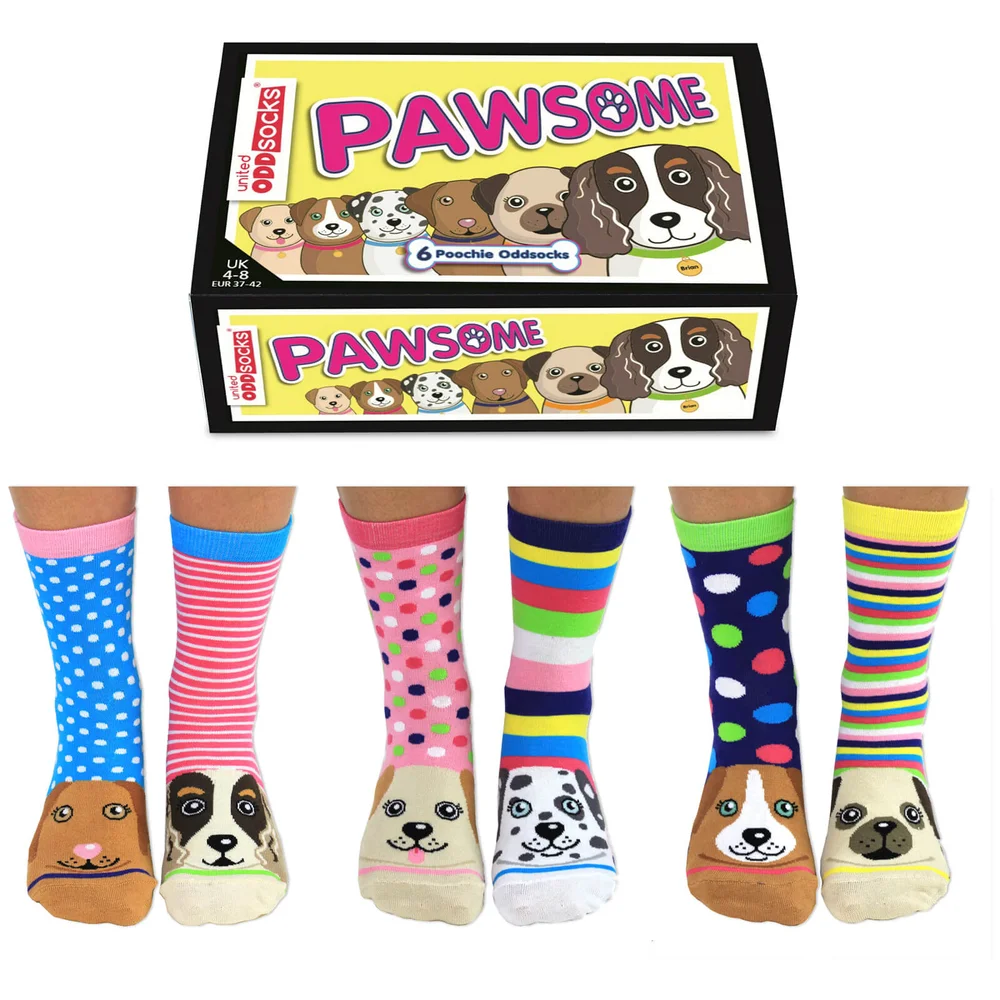 United Oddsocks Women's Pawsome Socks Gift Box Afbeelding 1