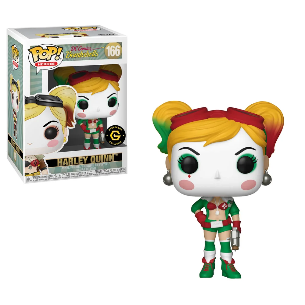 MGB EXC DC Bombshells Festive Harley Quinn Pop! Vinyl Figure Afbeelding 1