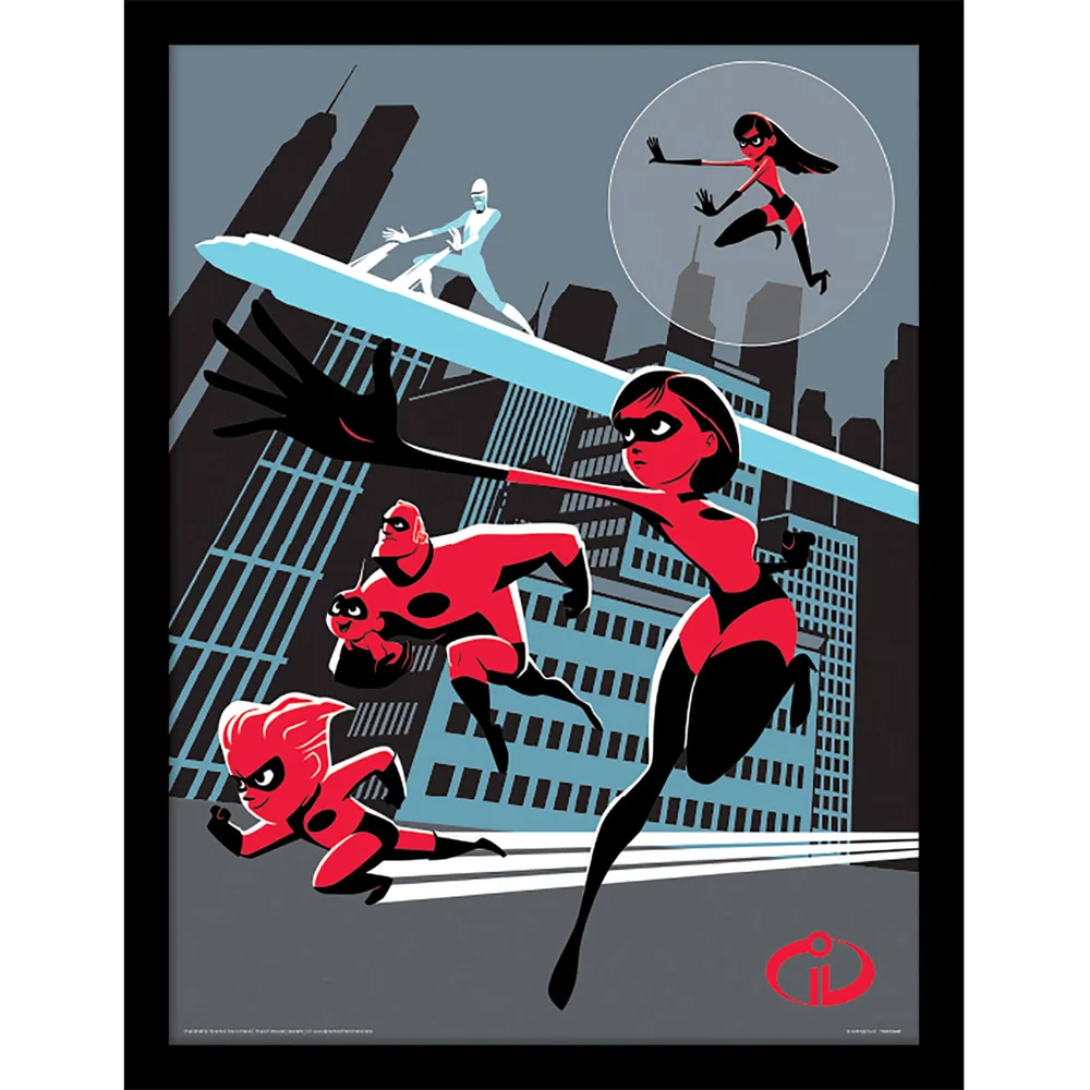 Incredibles 2 (To Action) Framed 30 x 40cm Print Afbeelding 1
