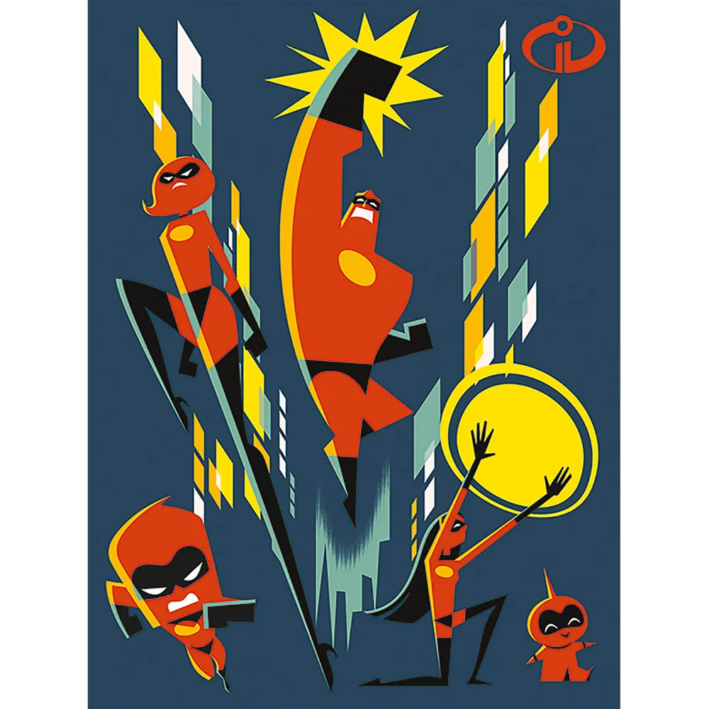 Incredibles 2 (Team) 60 x 80cm Canvas Afbeelding 1